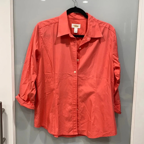 Talbots Coral Button Down Shirt - Picture 1 of 4